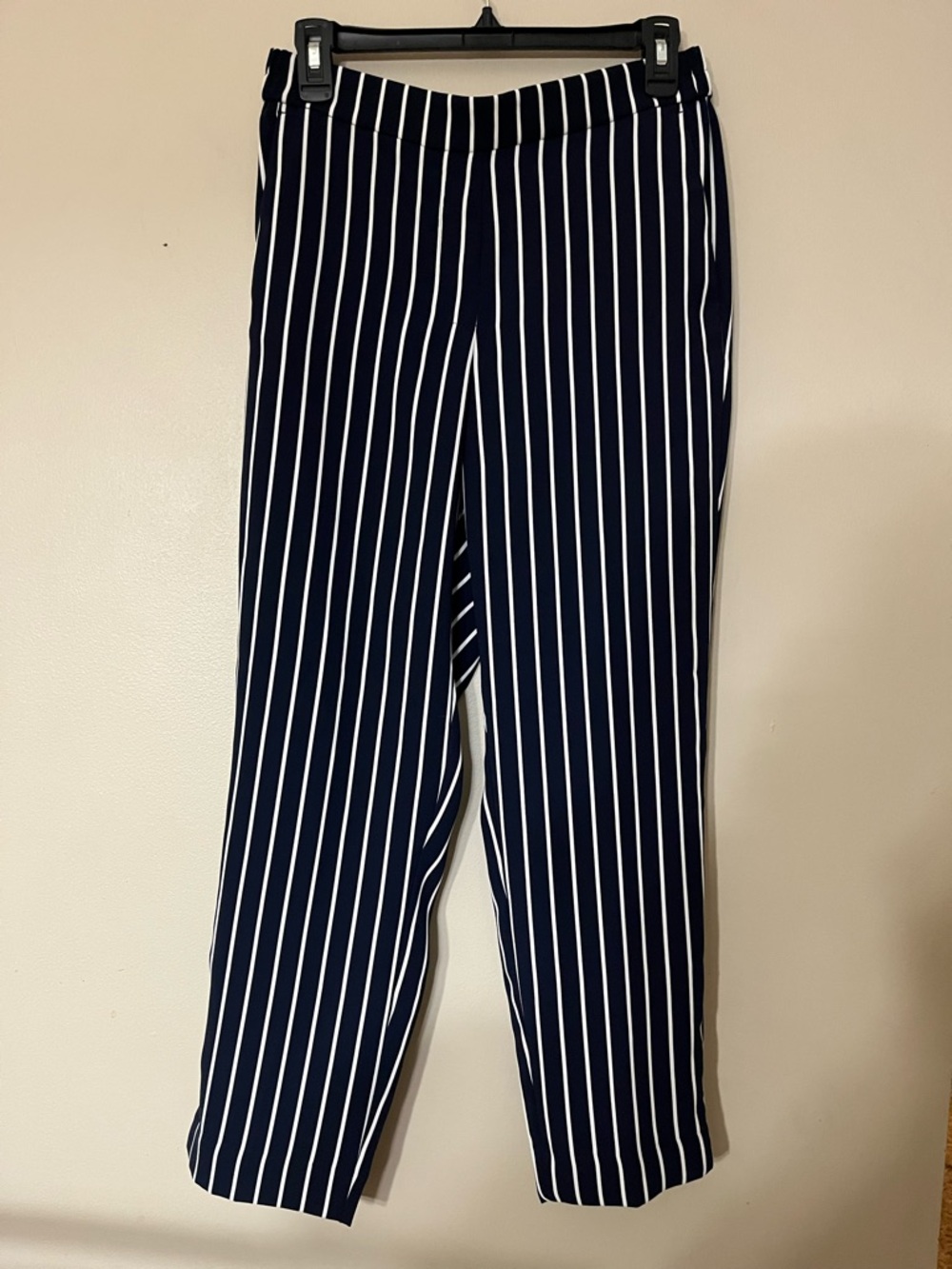 J. Crew Navy and White Striped Pants